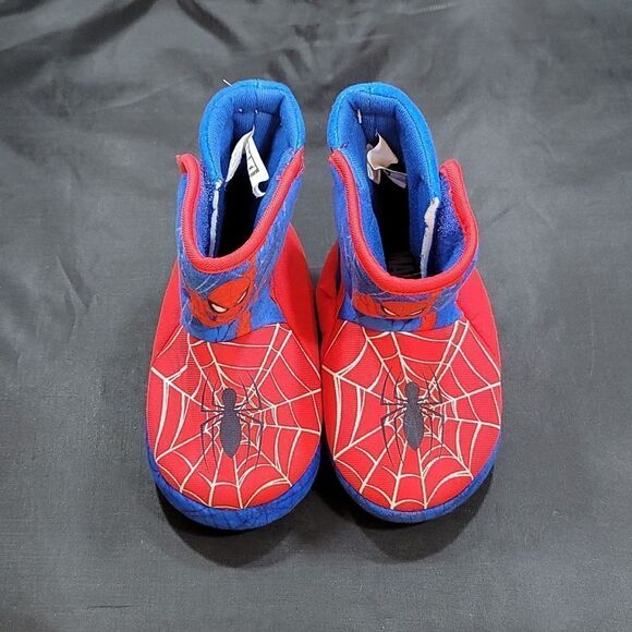 BRAND NEW MARVEL BOY'S SPIDER-MAN SLIPPER BOOTIES - Picture 2 of 13